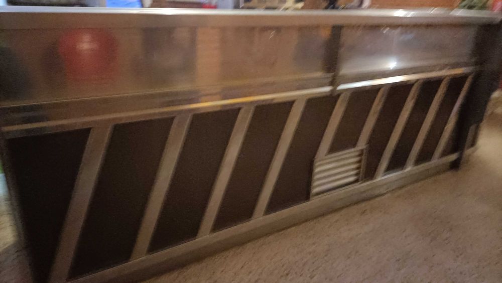 Balcão Inox 3 gavetas refrig. +Lav. Loiças+Poço máq. imperial+Vitrine