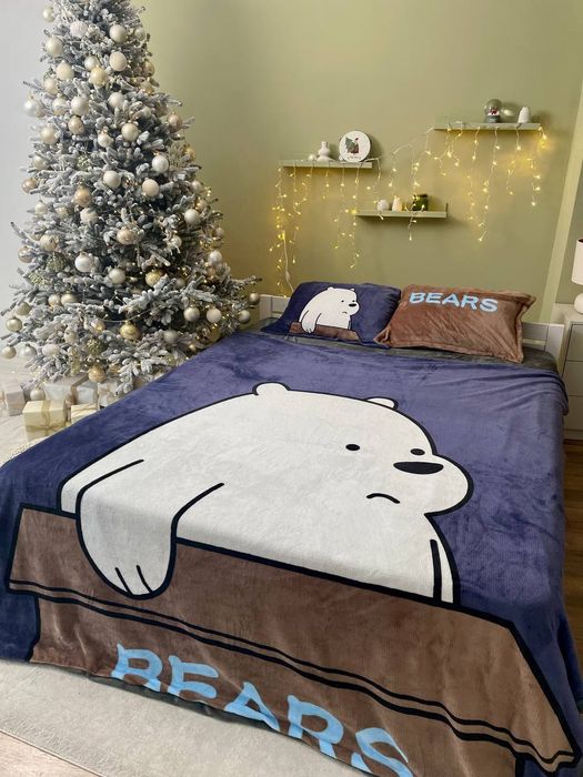 Плюшева якісна постільна білизна теплое постельное белье Комплект Плюш