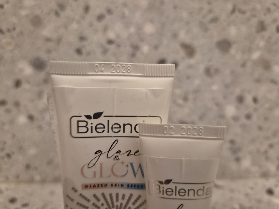 Bielenda seria glaze & glow - mleczko / krem do twarzy / serum / krem pod oczy