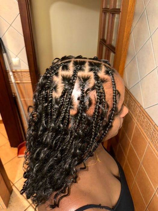 Tranças  com material  da cliente