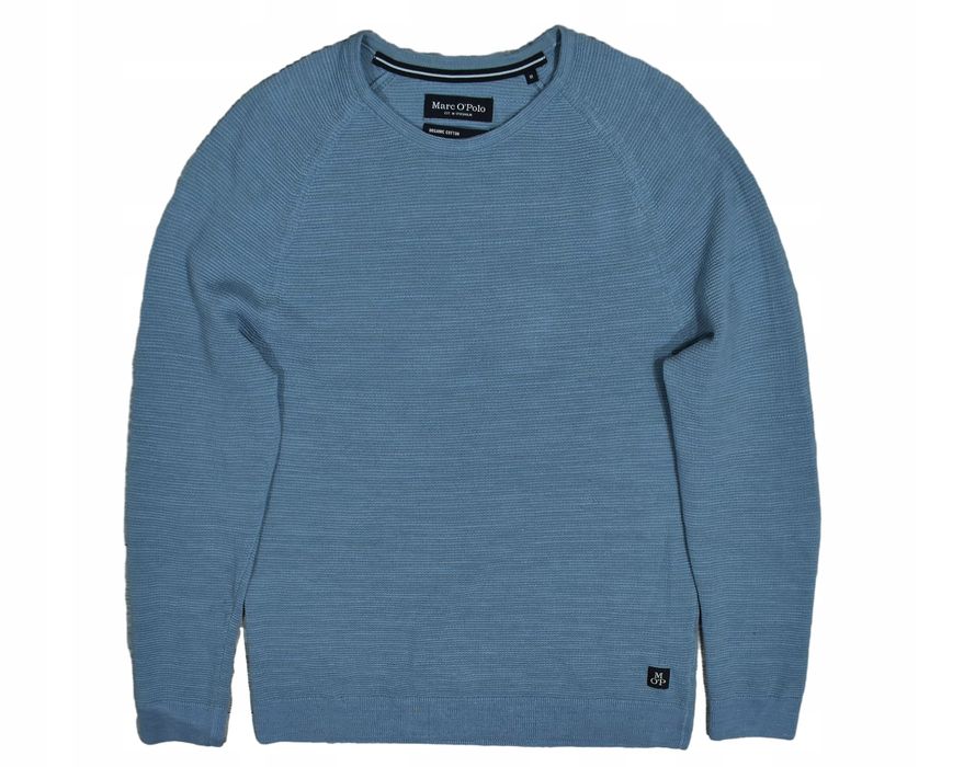 Marc O'polo Organic Cotton Niebieski Sweter Męski Crewneck M