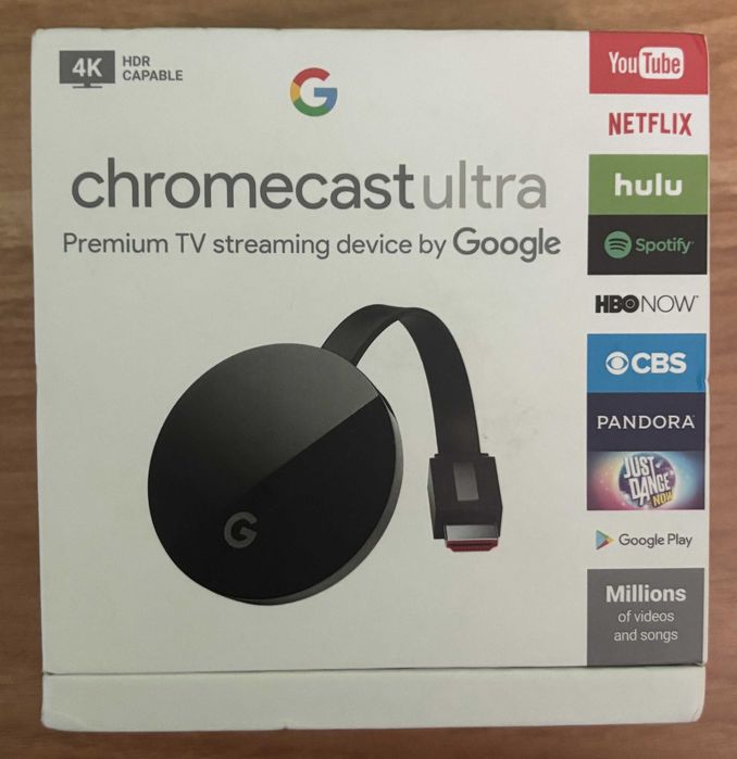 Google Chromecast Ultra 4K HDR | Ethernet | Komplet + Adapter