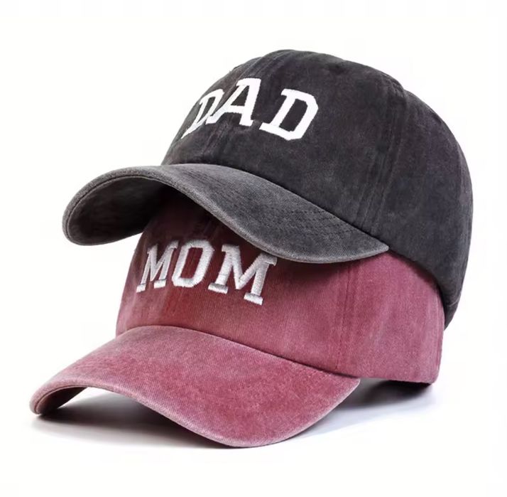 Вишиті Кепки Mom Dad, кепки парні на гендер паті