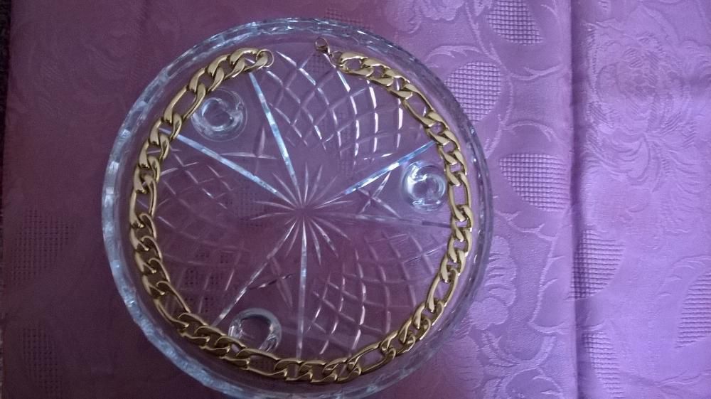 Pozłacany łańcuszek,585,14k,figaro długośc 60cm,szerokośc 15mm 100gram