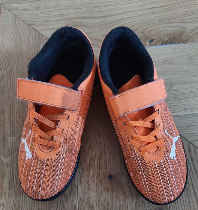 Puma ultra, buty, adidasy do gry w piłkę nożną, pomarańczowe, r.34,5