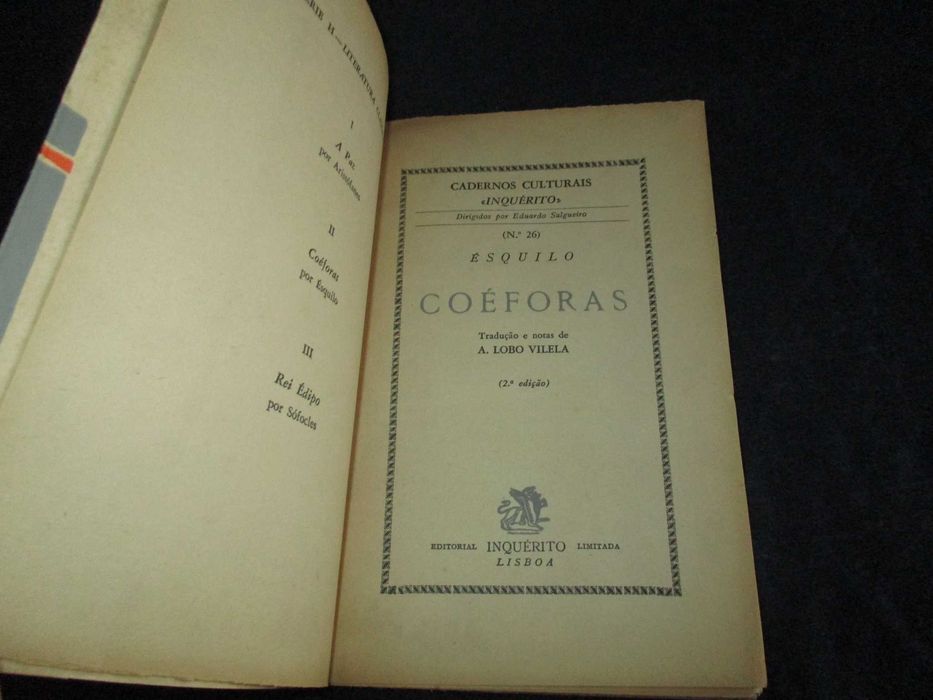 Livro Coéforas Ésquilo Inquérito