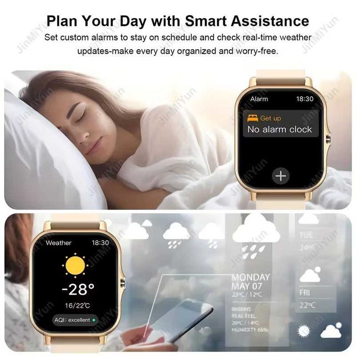Smartwatch Inteligente (unissexo) compatível c/Android e iPhone. Novo.