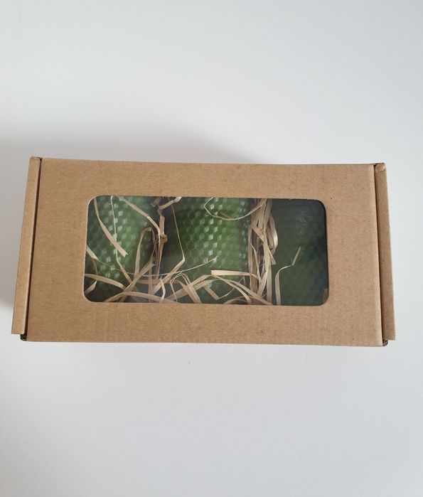 Набір свічок, подарунковий набір, зелені