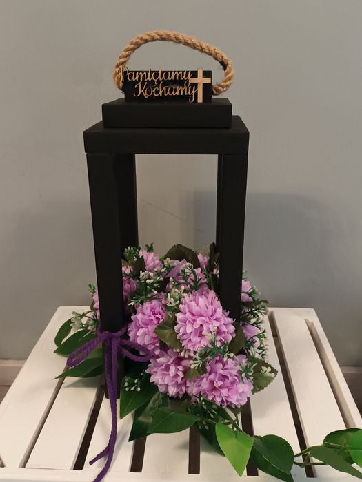 Lampion z chryzantemami