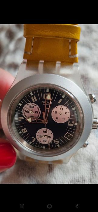 Swatch irony diaphane back aluminium