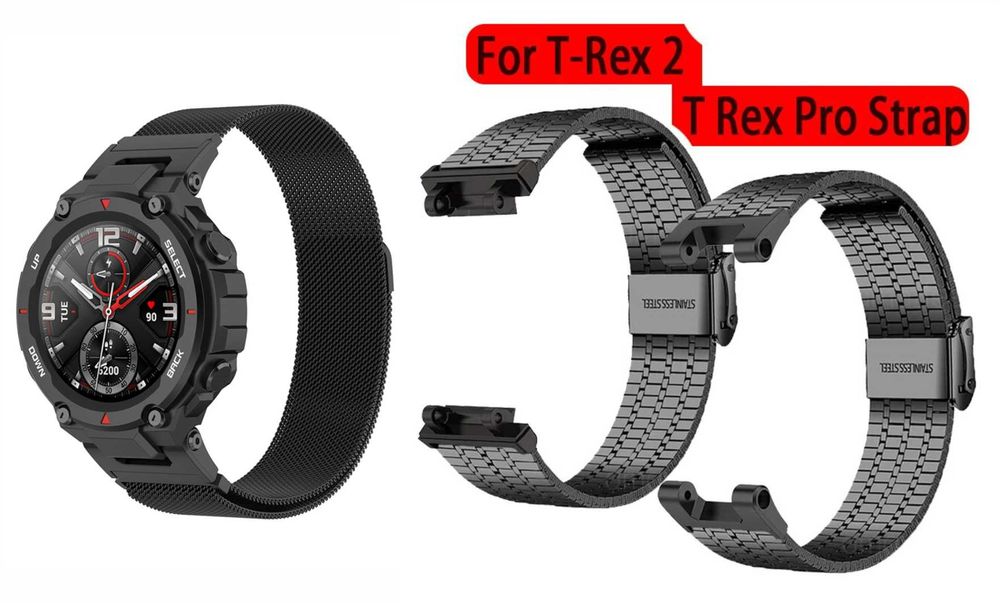 Силиконовый и др. ремешок Amazfit T-Rex, T-Rex Pro, T-Rex 2 и T-Rex 3