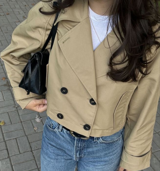 Тренч вкорочений zara