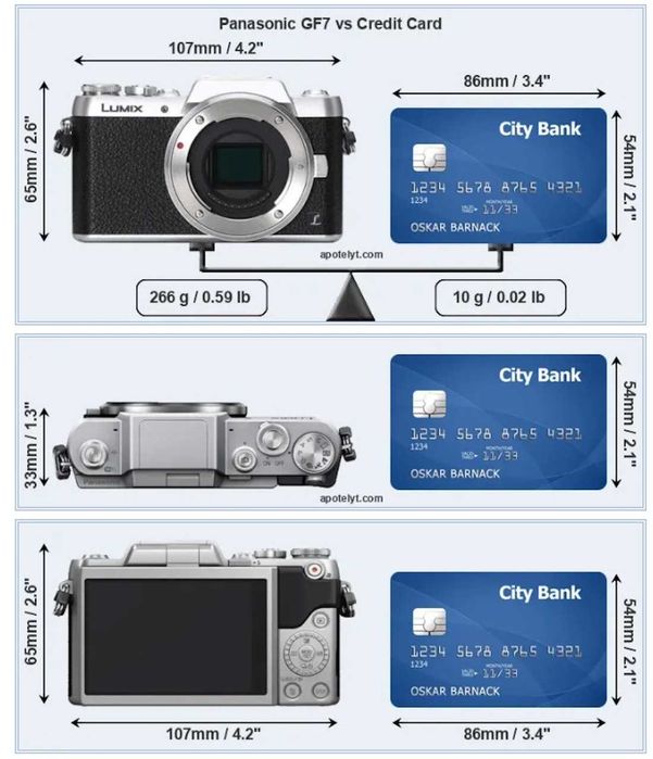 Panasonic Lumix GF7 - Corpo de máquina fotográfica M43