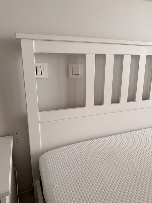 Cama de casal Ikea Hemnes + colchao Emma 180x200