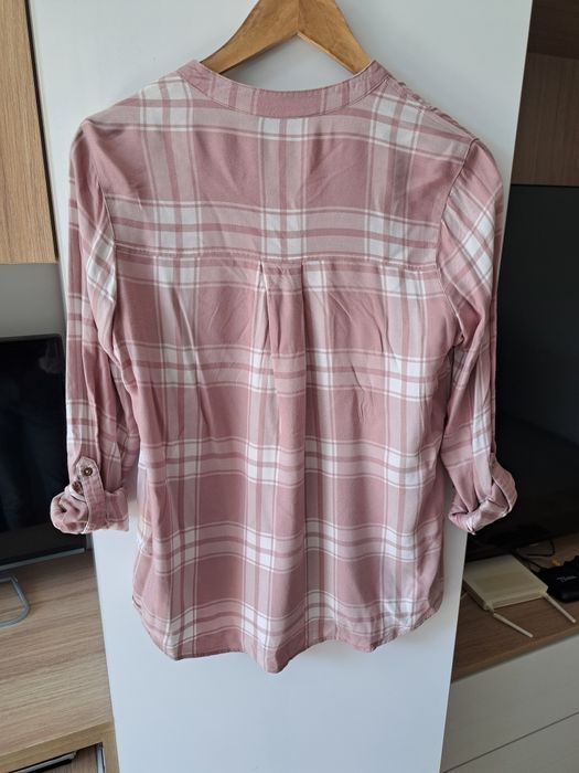 Tunika bluzka f&f 38 M koszula krata brudny róż