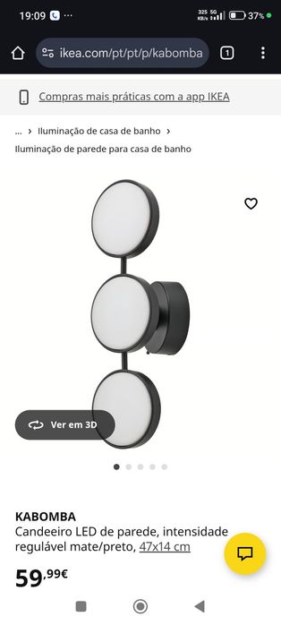 Candeeiro de teto Led