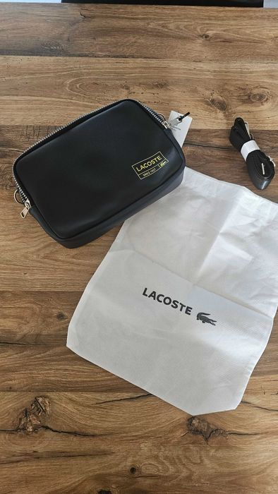 LACOSTE oryginalna nerka, listonoszka, saszetka. Dowód zakupu. NOWA.