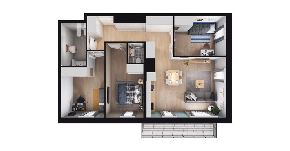 4-pokojowe mieszkanie 72m2 + balkon Bez Prowizji