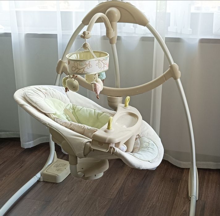 Huśtawka dla niemowląt hybrydowa elektroniczna Bright Starts