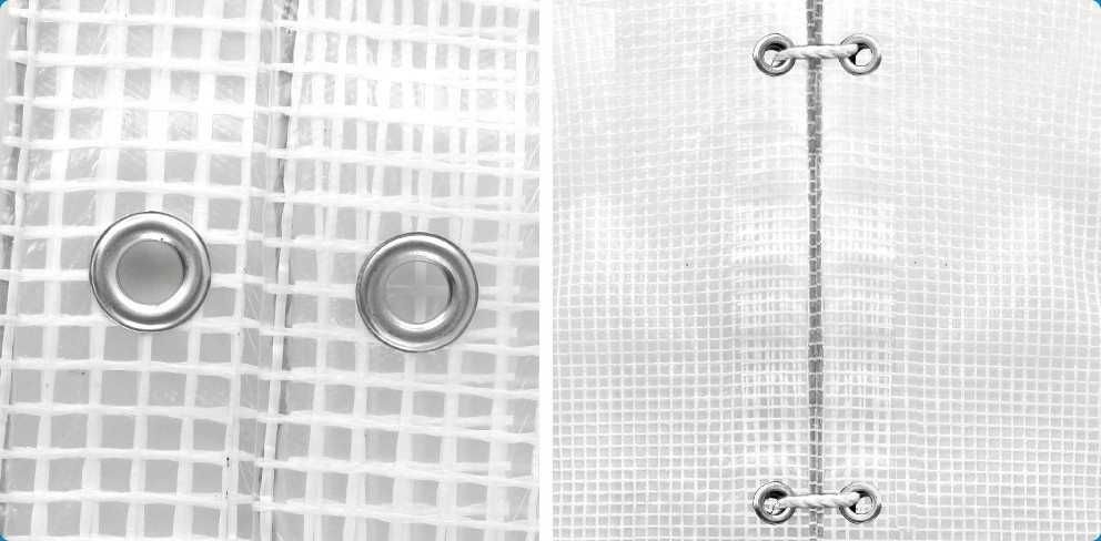 Plandeka 2x3 100g Przeźroczysta Zbrojona Biała Uv+ Ogrodowa Na Rośliny