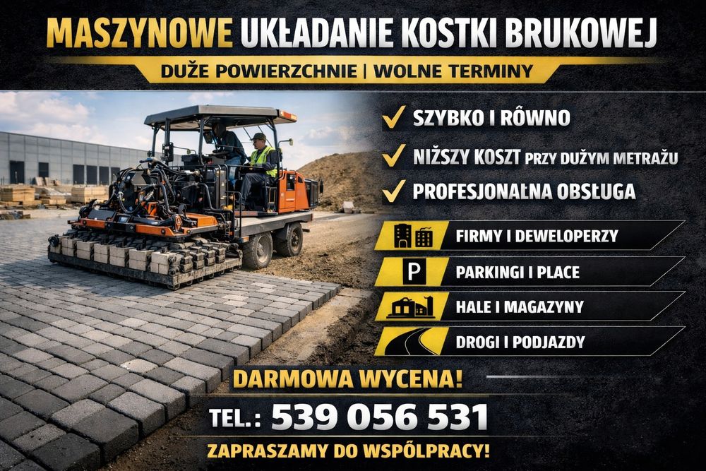Maszynowe Ukladanie kostki brukowej