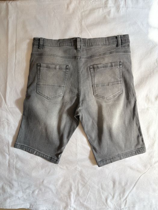 Męskie szorty jeans Denim Authentic 52 4XL szare lato