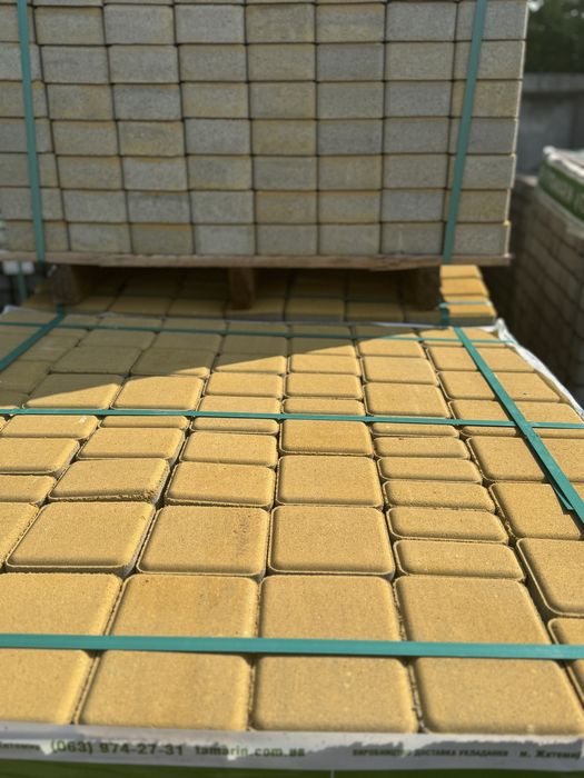 Тротуарна плитка старе місто жовтого кольору вібропресована