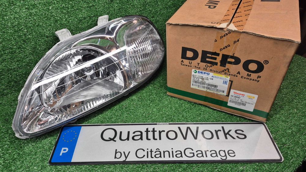 HONDA CIVIC VI 06.95-10.01 - ÓTICA/FAROL ESQUERDA DEPO NOVO EMBALADO