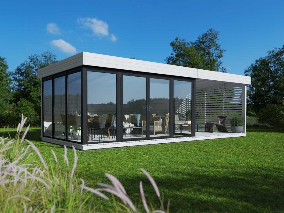 DOMEK 35m2 na ROD domek 4x4 taras 4x4 MDN10A biuro gabinet siłownia