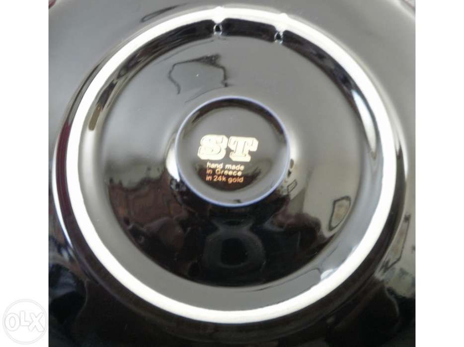 Prato Parthenon gravado a ouro