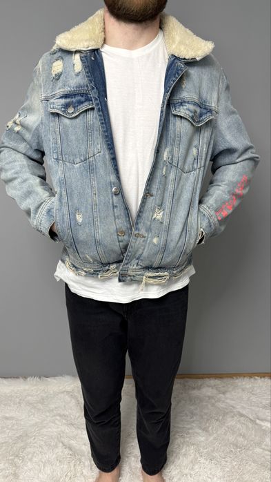 XL Supermoon Shearling Denim Jacket джинсовка-трансформер