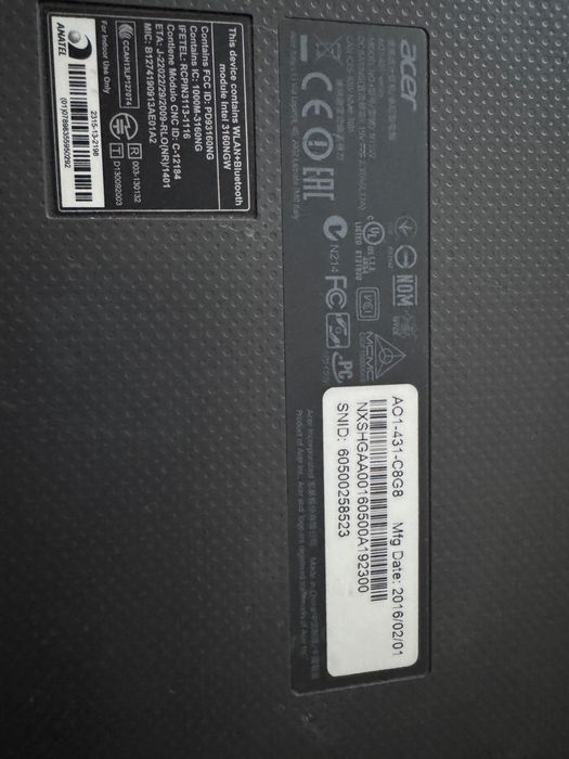 Ноутбук Acer AO1-431-C8G8
