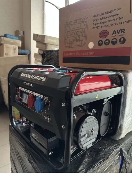 Генератор HONDA 6-6.5 кВт с РУЧНЫМ СТАРТЕРОМ EM6500CXS хонда 100% медь