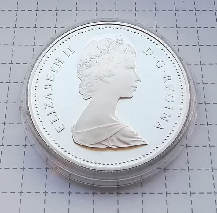 Канада 1 долар 1982р.СРІБЛО.ПРУФ. 100 років місту Реджайна.