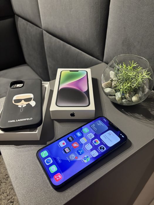 Iphone 14 Plus 128GB midnight stan wzorowy duży zestaw