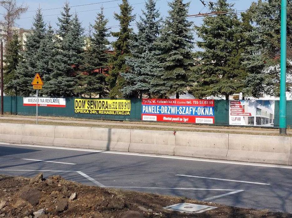 Miejsce na baner reklamowy - Tychy, Al. Piłsudskiego, 150zł/m-c