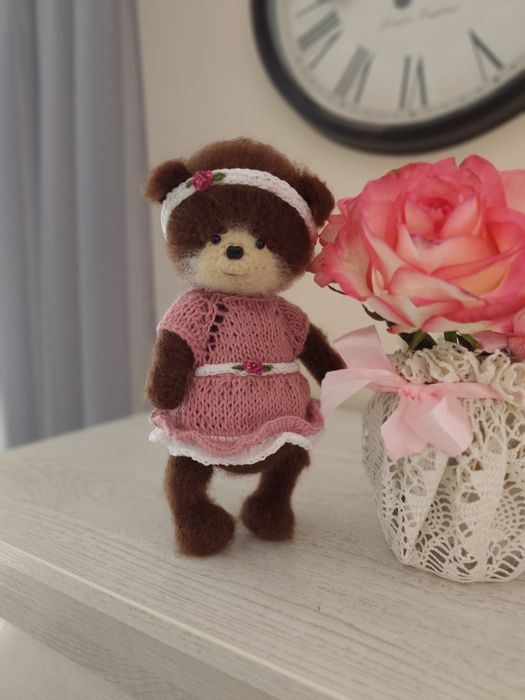 Miś na szydełku, maskotka prezent rękodzieło hand made