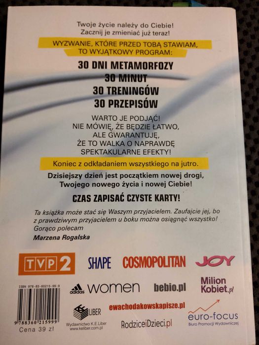 Zmień swoje życie z Ewą Chodakowską. Książka. Chodakowska