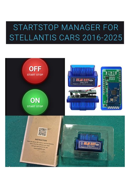 Odb2 dupla placa para configurar start stop Peugeot Citroen
