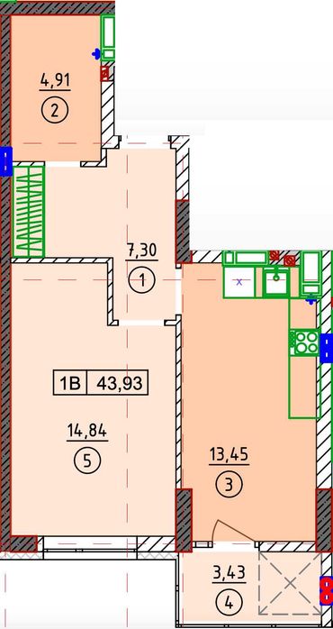 Продам квартиру в ЖК Атмосфера 44 кв.м. РОЗСТРОЧКА на 12 міс.