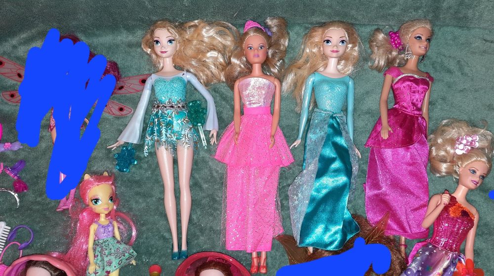 Zestaw lalek Barbie, Babeczki, Elza i inne, akcesoria