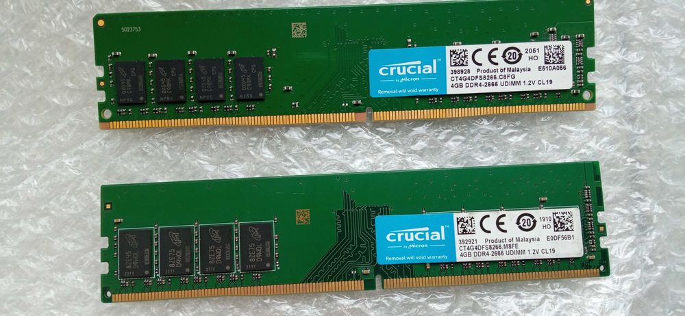 Оперативная память Crucial 4GB-4GB/DDR4/2666Mhz(8GB)