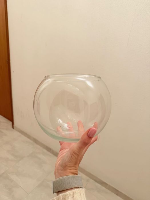 Aquário redondo para peixe 3L