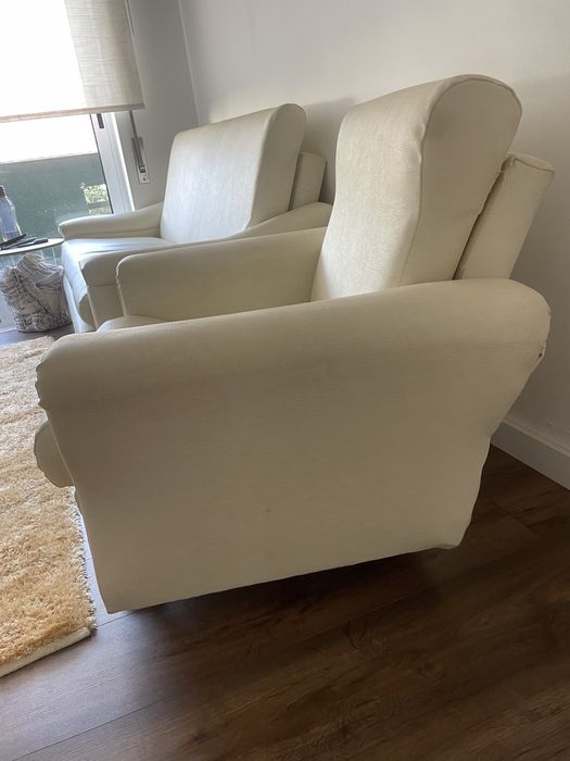 Sofa e poltrona beje