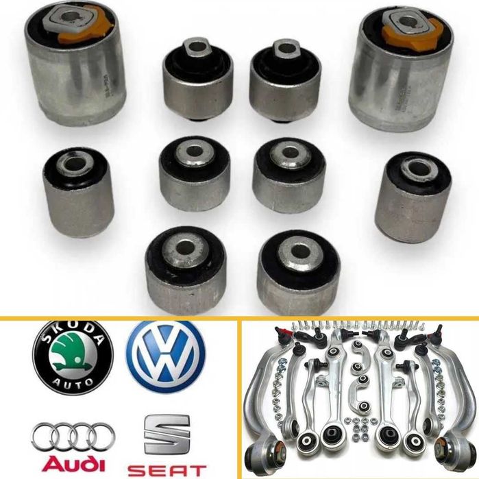 Сайлентблоки передніх важелів Audi A4 A6 VW B5 Skoda Super B ГАРАНТІЯ