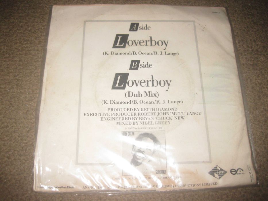 Vinil Single 45 rpm do Billy Ocean "Loverboy"