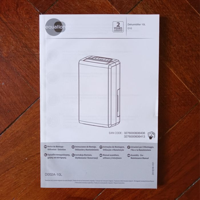 Desumidificador 10L Equation