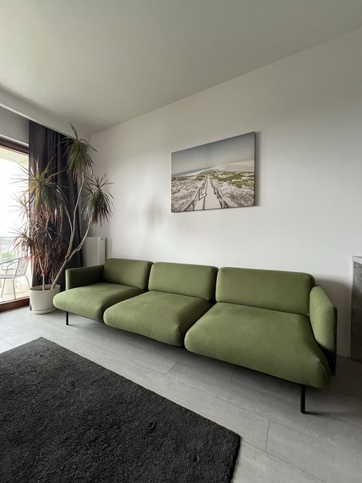Sofa Bejot Fora FR 423, 3-osobowa, designerska, zielona