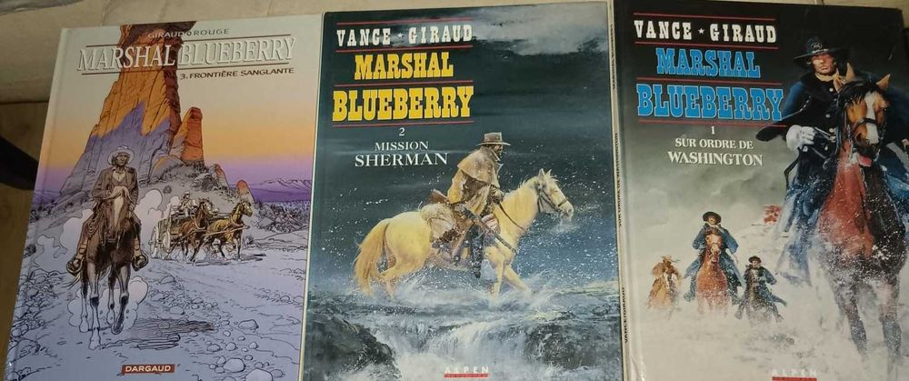 banda desenhada francófona MARSHAL BLUEBERRY  3 livros Charlier Giraud