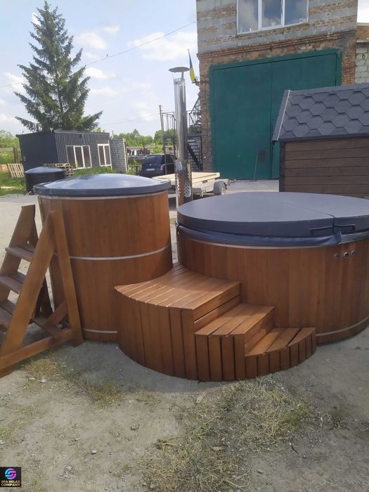 Чан на дрова Купель на дрова Гаряча бочка Вуличне офуро